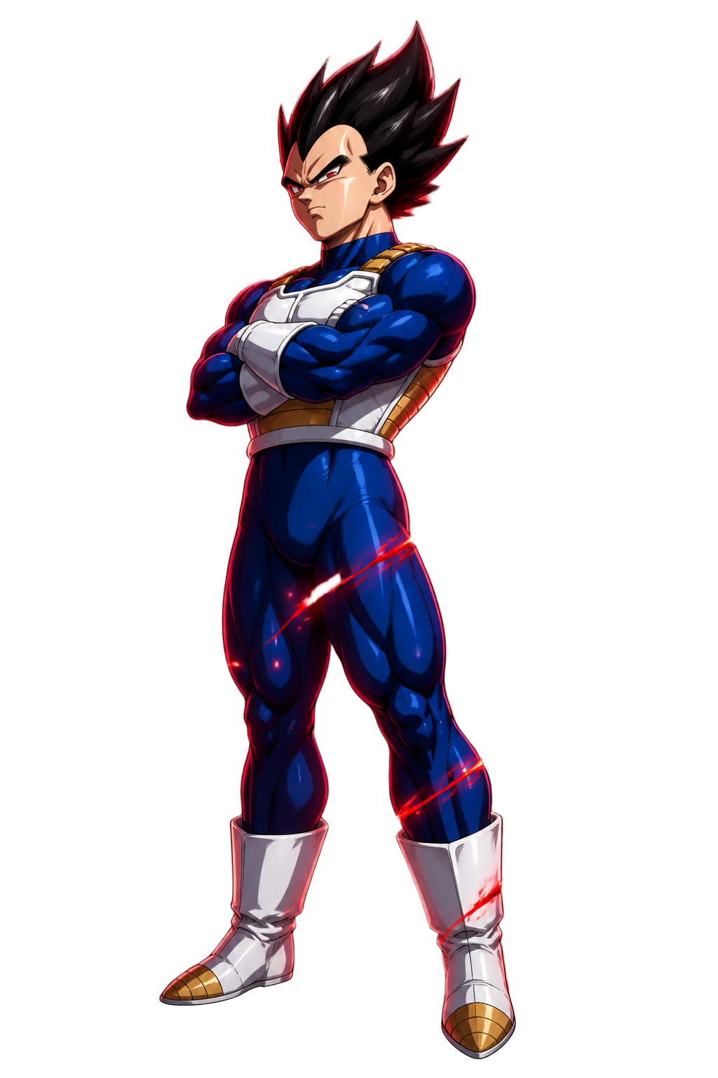 ZBTC anime warrior mascot surrounded by crimson energy